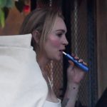 Lindsay Lohan Vapes, Eats Ice Cream in Miami With Husband, Son