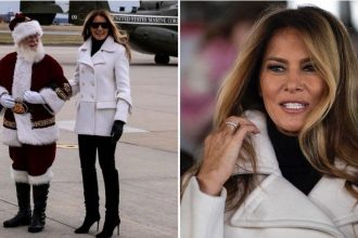 Melania Trump Flaunts K Designer Look At Toys For Tots Event