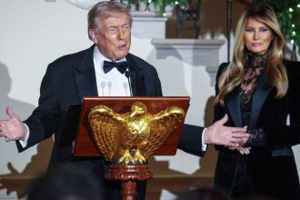 Melania Wears K Black Velvet Suit Amid Country’s ‘Affordability Crisis’