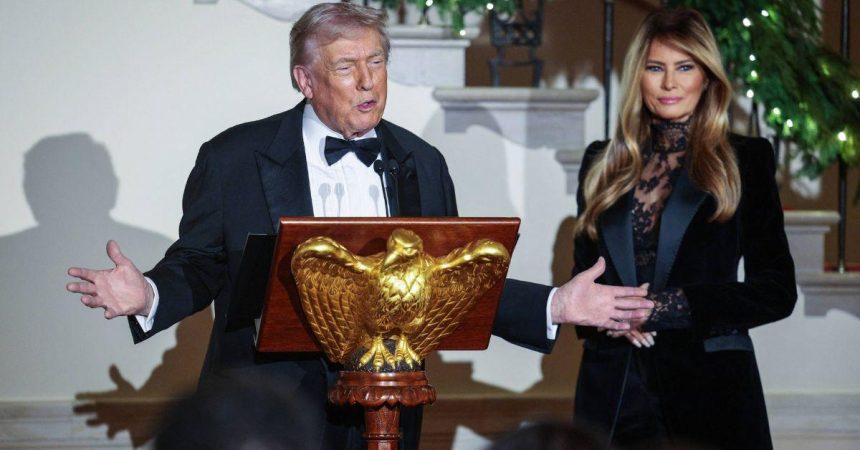 Melania Wears K Black Velvet Suit Amid Country’s ‘Affordability Crisis’