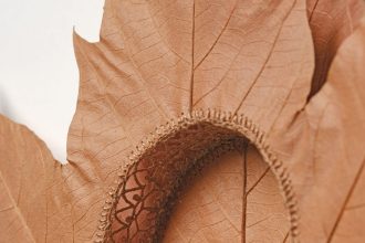 Meticulously Stitched Leaves Transform into Tender Sculptures by Susanna Bauer — Colossal