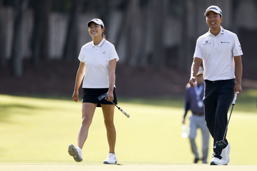 Michael Kim embraces team golf role as he picks up marker after Rose Zhang at Grant Thornton Invitational