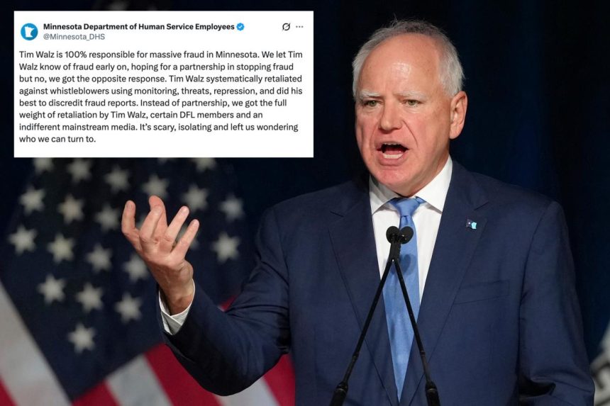 Minn. social service workers slam Gov. Tim Walz as ‘100% responsible’ for B state fraud