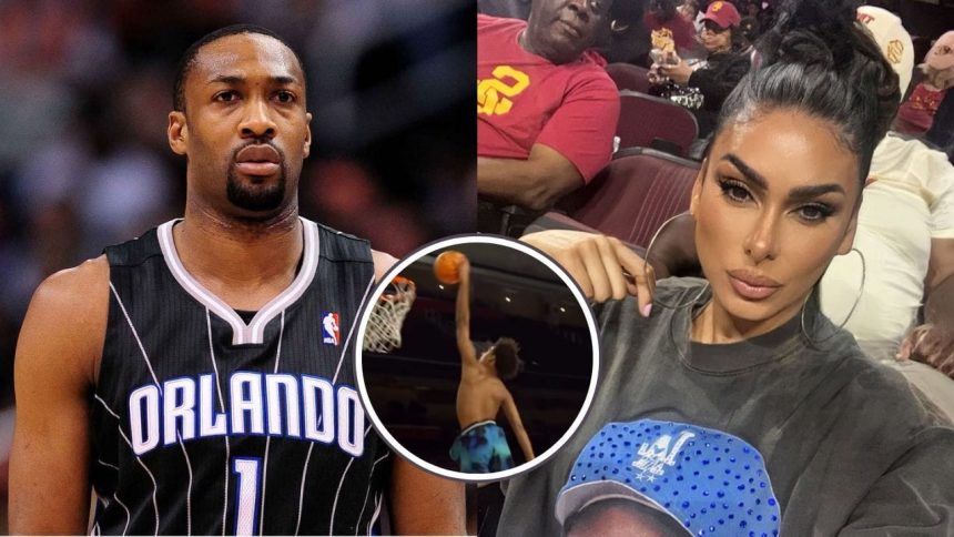 “My Little Sleeping Giant” – Gilbert Arenas’ Ex Laura Govan Flexes son Aloni Arenas’ Dunking Ability at 14 YO at USC Court