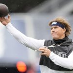 NFL fans clown Jaxson Dart’s unique pregame outfit for Week 13 MNF game vs. Patriots