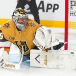 NHL fans react as VGK’s Carter Hart gets pulled after allowing 5 goals on 12 shots