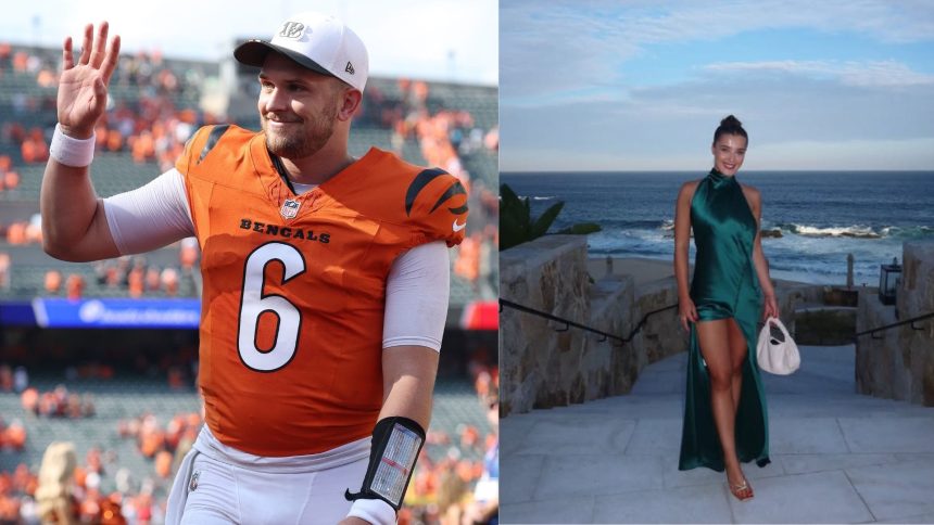 [PICS] Jake Browning’s fiancée Stephanie Niles wears pink swimsuit to enjoy Miami beach day