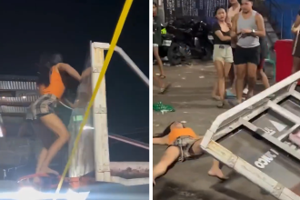 Philippines Woman Twerks on Basketball Hoop Before It Crashes Down, on Video