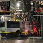 Port Authority bus crashes into NYC scaffolding