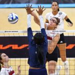 Rebekah Allick tears up after Nebraska volleyball’s loss to Texas A&M, Aggie’s coach consoles her in a heartfelt moment 
