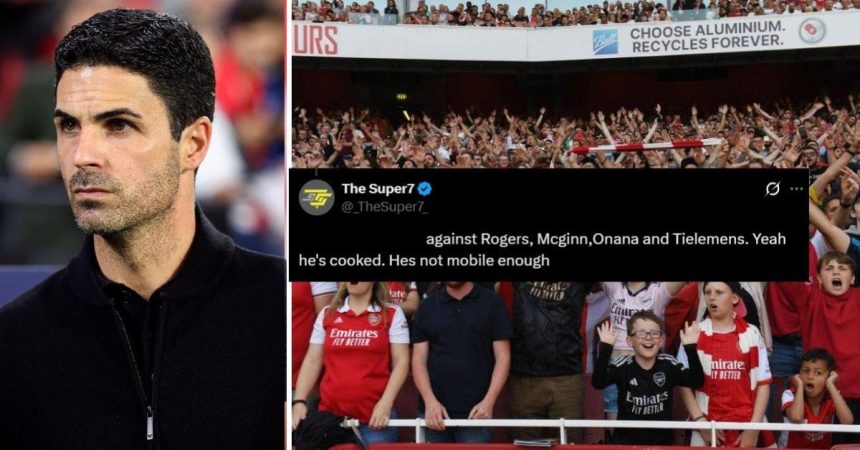 “That’s cowardly”, “He’s cooked” – Arsenal fans slam Mikel Arteta for making ‘wrong decision’ with starting XI against Aston Villa