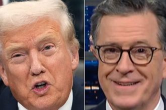 Trump Gives Stephen Colbert A Lump Of Coal On Christmas Eve