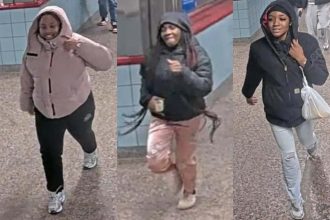 Women seen smiling and laughing after robbing Red Line passenger at knifepoint in downtown Chicago