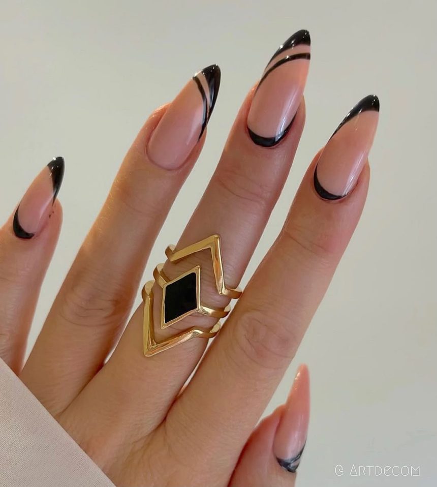 Top Black French Tip Nail Designs To Try For The Holidays