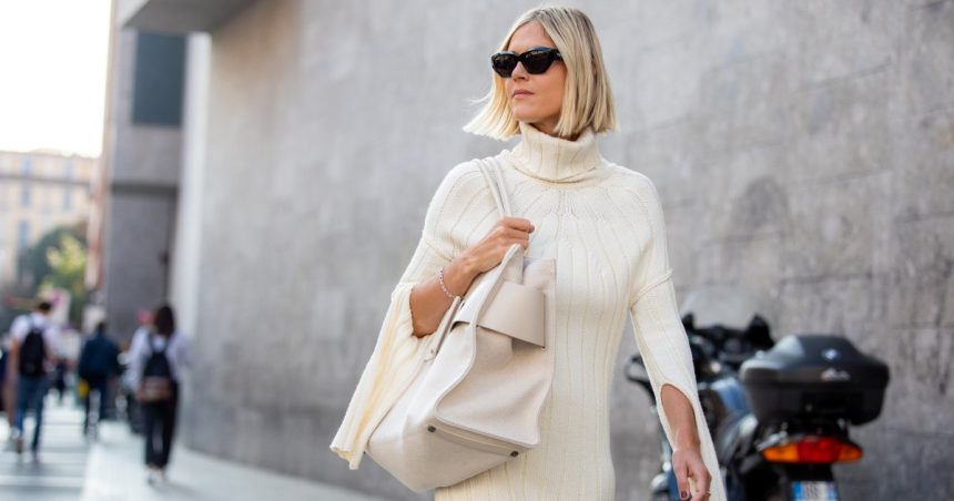 17 Chic Winter Dresses That Visually Slim Apple-Shaped Bodies
