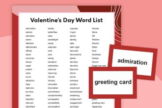 200 Valentine’s Day Words for Writing and More (Free Printables)