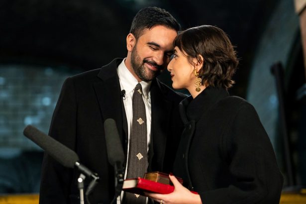 New York City Mayor Zohran Mamdani and Rama Duwaji Matched in Sleek Black at His Swearing In
