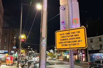 Artist’s Street Signs in Philadelphia Warn of Fascism Ahead
