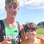 Athletics sensation Sam Ruthe guides visually impaired youngster to win