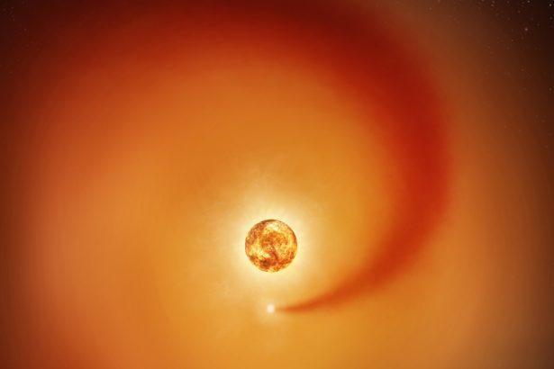 Betelgeuse’s buddy leaves a wake in the giant star’s atmosphere