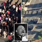 Brawl breaks out at LA’s MLK Day Parade, person possibly stabbed