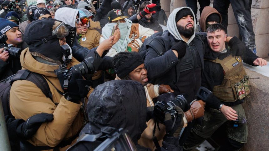 Counter Protesters Chase Off Conservative Influencer During Minneapolis Immigration Crackdown