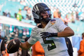Dan Patrick doesn’t mince words on Dante Moore being top option for NFL draft ahead of Peach bowl