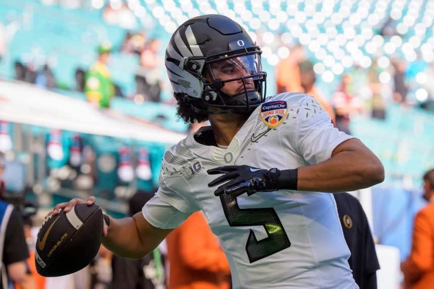 Dan Patrick doesn’t mince words on Dante Moore being top option for NFL draft ahead of Peach bowl