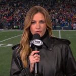 Erin Andrews Swaps Faux Fur Coat for Leather at 49ers vs. Seahawks Game