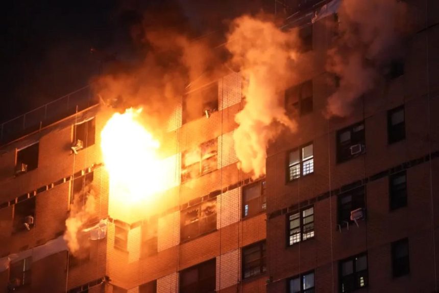 FDNY firefighters battle 4-alarm blaze on top floors of Bronx apartment