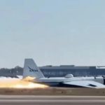 Flaming NASA plane makes dramatic belly landing in Texas