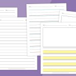 Free Lined Writing Paper for Kindergarten and Primary Students