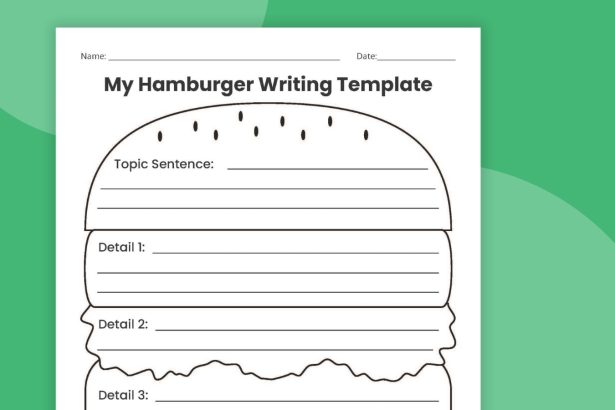 Free Printable Hamburger Writing Graphic Organizer