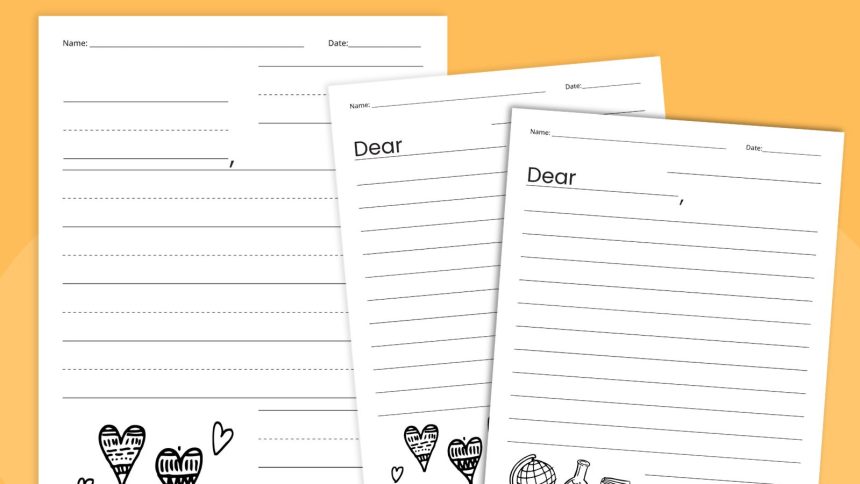 Free Printable Letter-Writing Paper for Kids