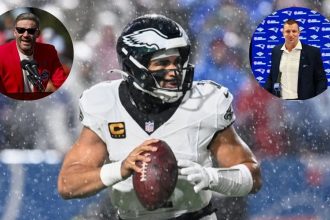 Jalen Hurts catches stray as Julian Edelman and Rob Gronkowski reveal why AJ Brown is not a top 3 WR