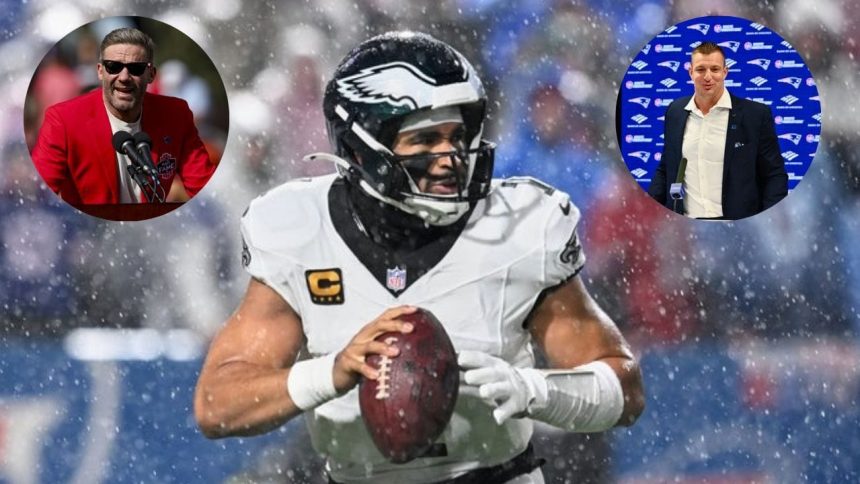 Jalen Hurts catches stray as Julian Edelman and Rob Gronkowski reveal why AJ Brown is not a top 3 WR