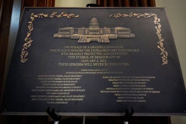 Jan. 6 Plaque Made To Honor Law Enforcement Still Not On Display