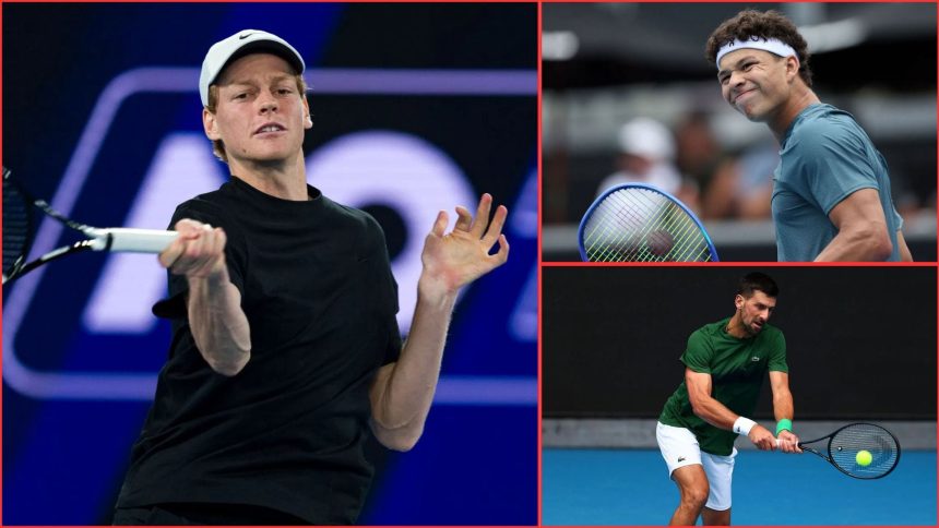 Jannik Sinner’s projected path to final ft. potential Novak Djokovic SF, Ben Shelton QF