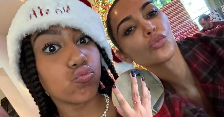 Kim Kardashian’s Daughter North West, 12, Displays Fresh Finger Piercings