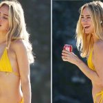 Kimberley Garner Bares Skin in Skimpy Swimsuits on Caribbean Beach