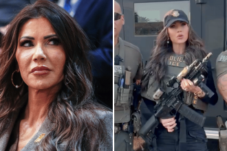 Kristi Noem Trolled Over Video of Her Aiming Gun at DHS Agent’s Head