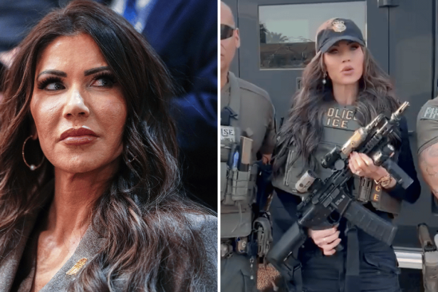 Kristi Noem Trolled Over Video of Her Aiming Gun at DHS Agent’s Head