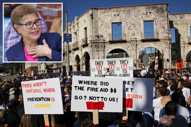 LA Mayor Bass brushes off Palisades fire protests, claims locals are ‘profiting’