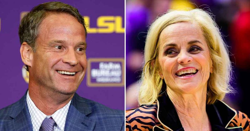 Lane Kiffin Holds Hands With LSU’s Kim Mulkey as Ole Miss Plays in Sugar Bowl