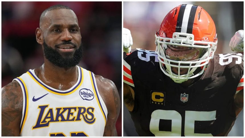 LeBron James and Myles Garrett Share Emotional Exchange After Cleveland Browns Star’s Historic Sack King Moment