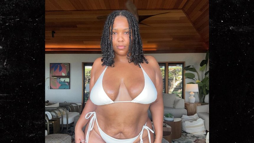 Lizzo Shows Off Weight Loss in White Bikini