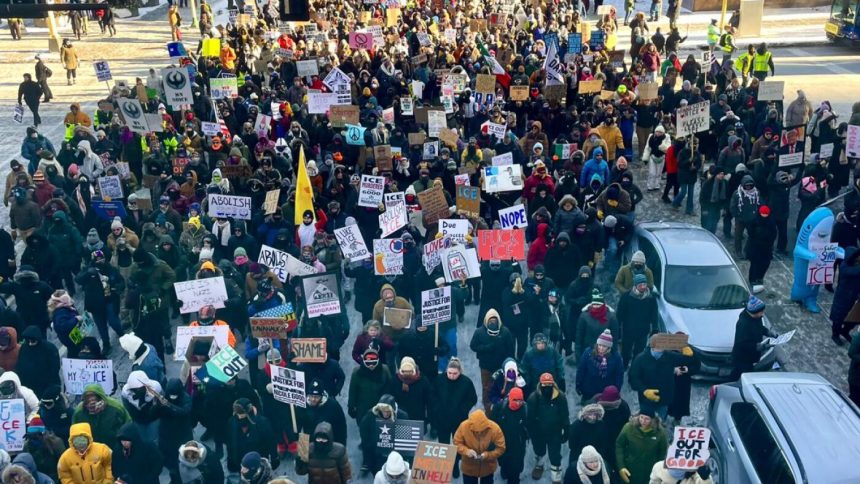 Minnesota protests Trump administration’s immigration crackdown : NPR