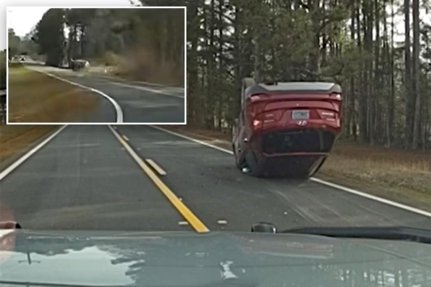 Missing Georgia teen leads cops on 115 mph chase before flipping stolen SUV