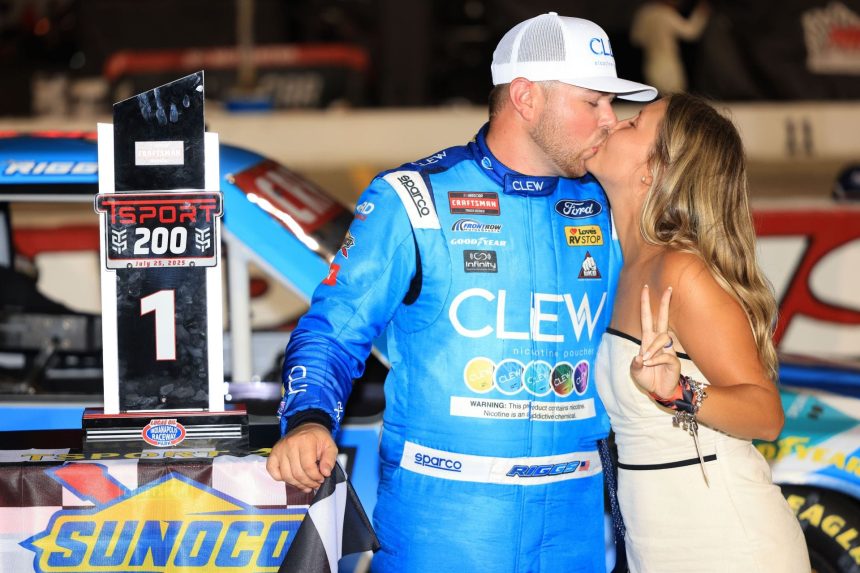 NASCAR’s Layne Riggs gets engaged to girlfriend Kristen Piercy in romantic rooftop proposal