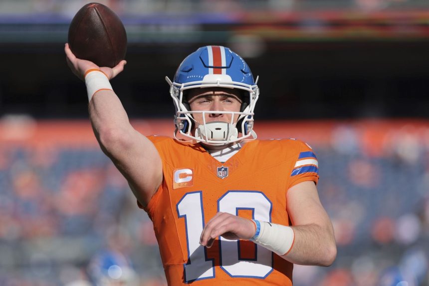 NFL fans mock Bo Nix as Broncos QB warms up for playoff game vs. Bills